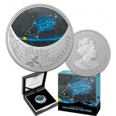 AUSTRALIA 2021 . ONE 1 DOLLAR . BEIZAM STAR DREAMING . SHARK IN THE STARS . SILVER COIN